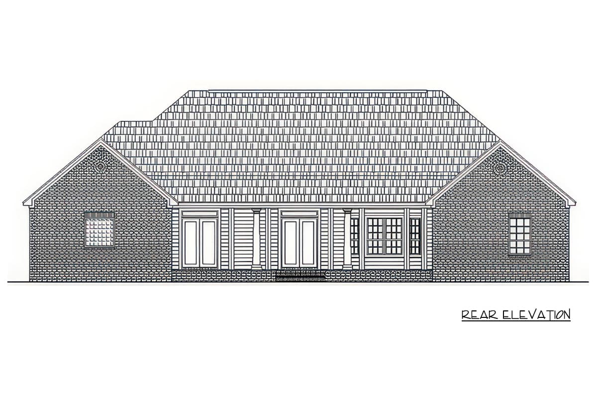 Plan 51391MM: Country Ranch House Plan with Four Bedrooms and Side-Entry Garage - Image #2 - Country, Ranch, Traditional