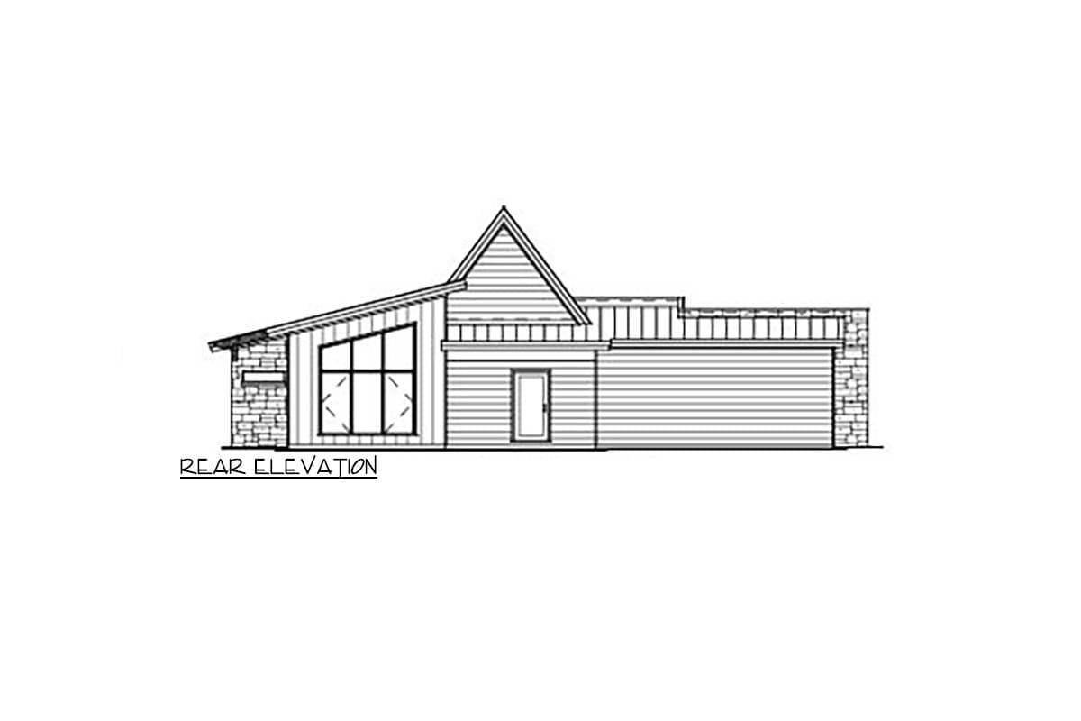 Plan 700515SND: Modern A-Frame House Plan with 3 Bedrooms and Attached Garage - Image #4 - A-Frame, Contemporary, Modern