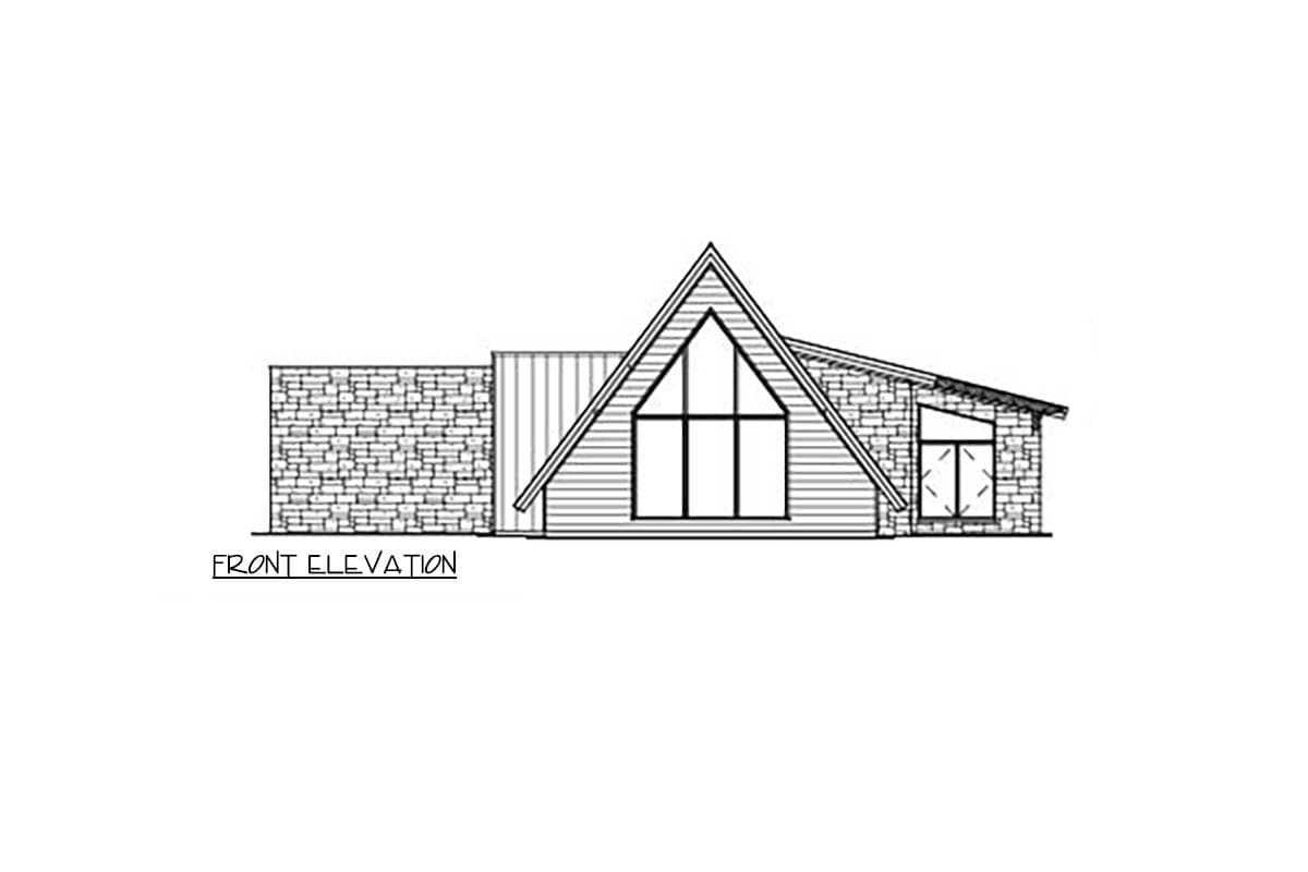 Plan 700515SND: Modern A-Frame House Plan with 3 Bedrooms and Attached Garage - Image #2 - A-Frame, Contemporary, Modern