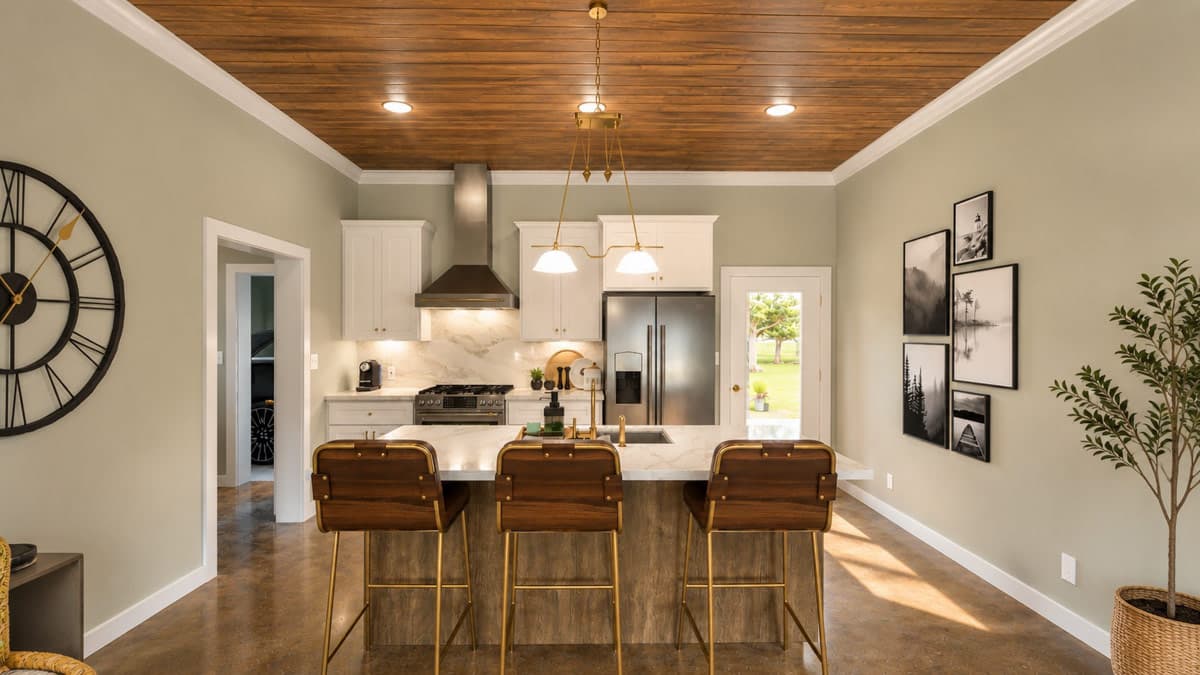 Plan 25087DH: Modern Farmhouse Barndominium House Plan with Two Bedrooms - Image #6 - Barndominium, Modern Farmhouse, New American