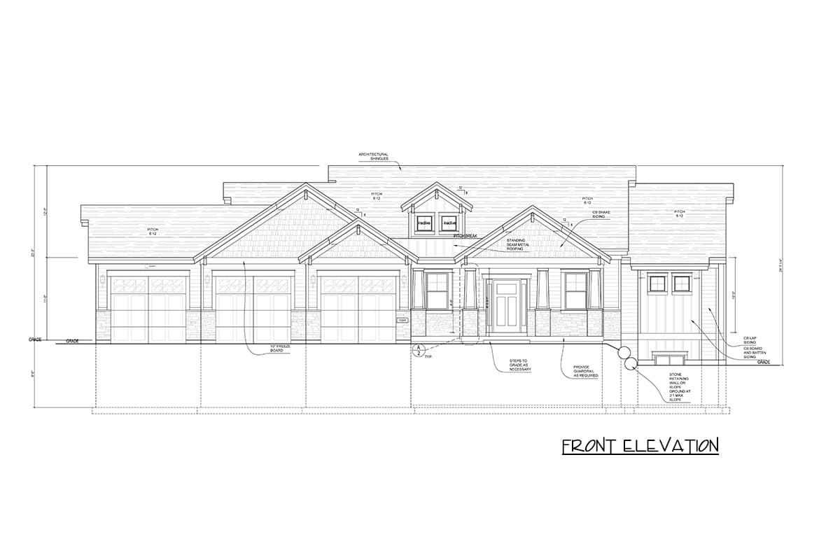 Plan 849117PGE:  New American House Plan with 2 Bedrooms and 3-Car Garage - Image #3 - Craftsman, Modern Farmhouse, Mountain, New American, Northwest, Rustic, Traditional
