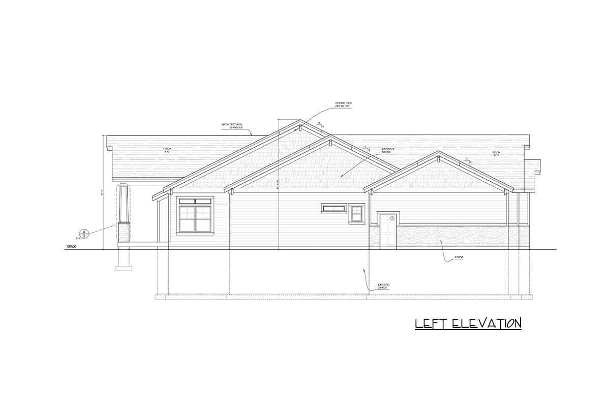 Plan 849117PGE:  New American House Plan with 2 Bedrooms and 3-Car Garage - Image #4 - Craftsman, Modern Farmhouse, Mountain, New American, Northwest, Rustic, Traditional
