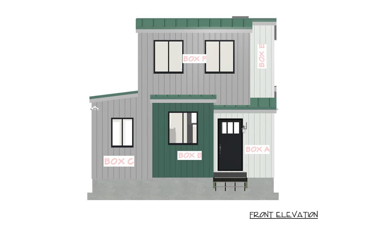 Plan 431007BOX: Box Built 3-Bed Modern Tiny Home Plan - 850 Sq Ft - Image #15 - Contemporary, Modern, Mountain, Transitional, Vacation