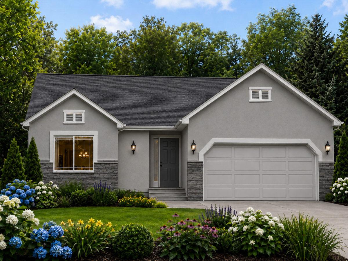 Plan 849120PGE: Charming Three Bedroom Craftsman Ranch House Plan with Two Car Garage - Image #2 - Craftsman, Ranch, Traditional