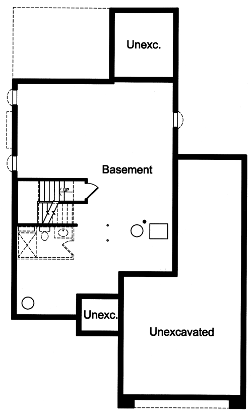Plan 39179ST: Strong Brick Facade - Floor Plan - Basement - European, Traditional
