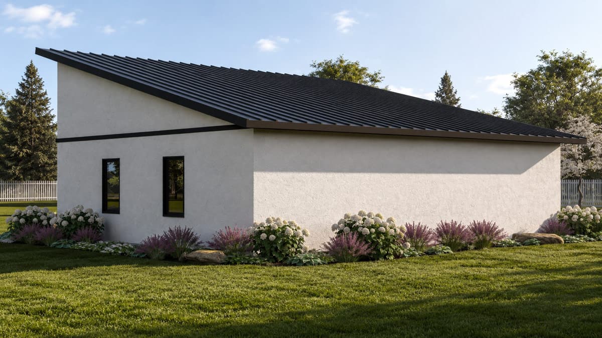 Plan 135451GRA: Modern Three Car Garage House Plan with Sleek Exterior Design - Image #3 - Contemporary, Modern, New American