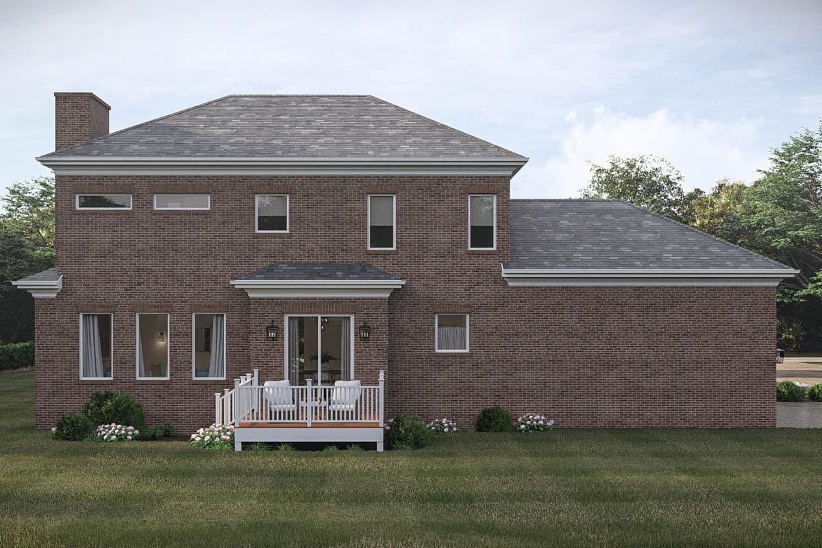 Plan 623659DJ: Classic Colonial House Plan with Three Bedrooms and Two-Car Garage - Image #7 - Colonial, Traditional