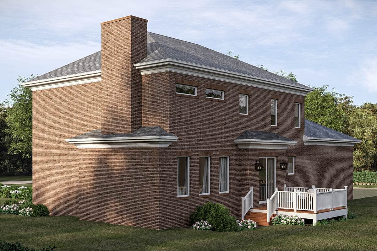 Plan 623659DJ: Classic Colonial House Plan with Three Bedrooms and Two-Car Garage - Image #8 - Colonial, Traditional