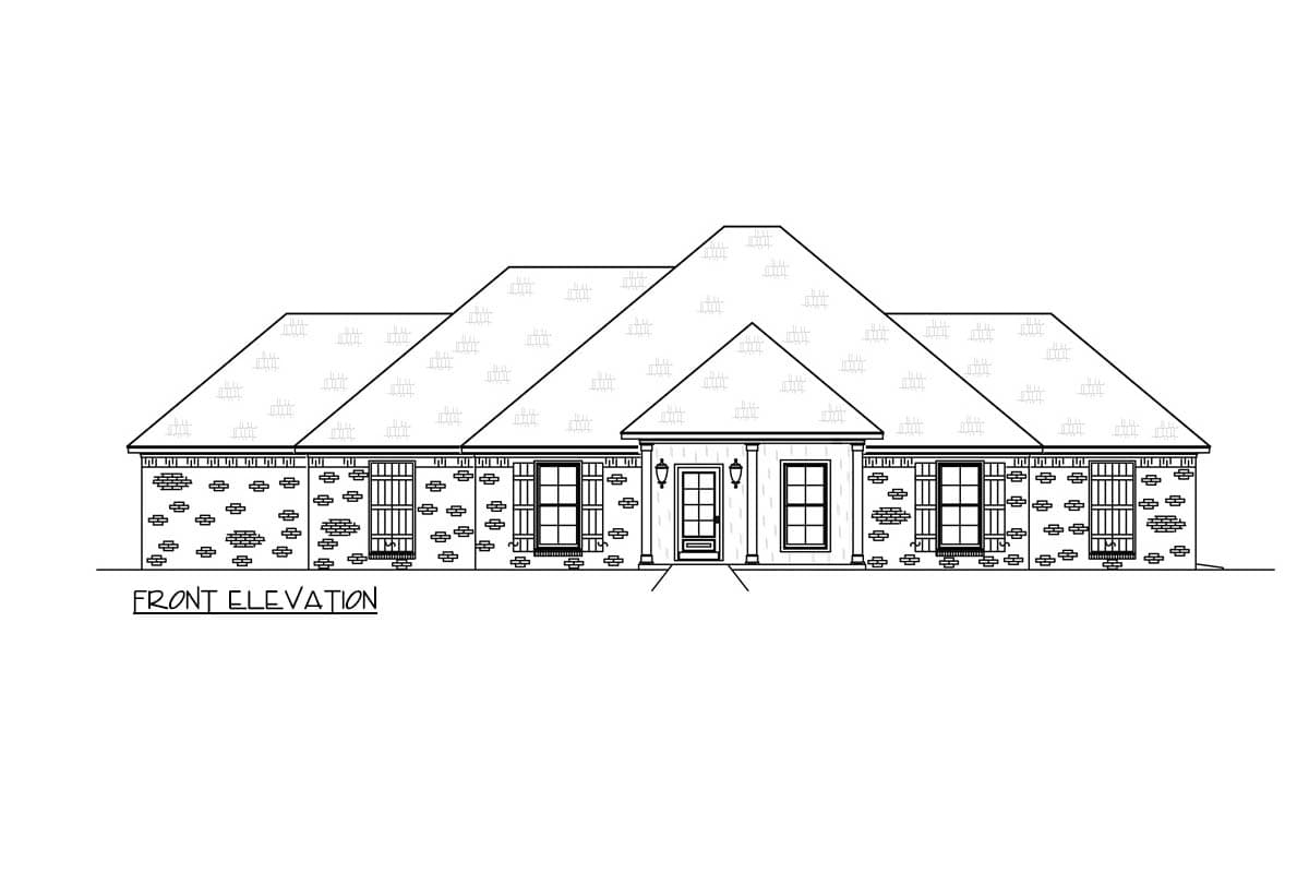 Plan 83972JW: Acadian Style House Plan with 4 Bedrooms and Optionally Finished Bonus Room - Image #2 - Acadian, Traditional