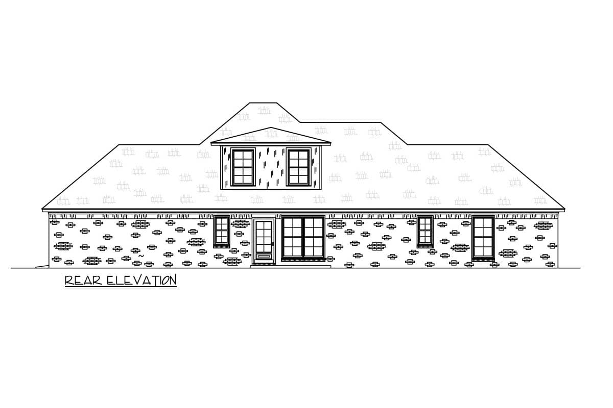 Plan 83972JW: Acadian Style House Plan with 4 Bedrooms and Optionally Finished Bonus Room - Image #4 - Acadian, Traditional
