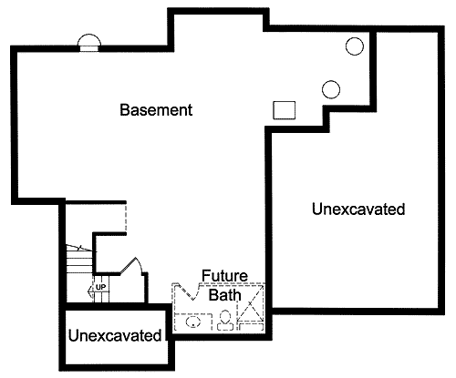 Plan 39182ST: Expand into the Unfinished Basement - Floor Plan - Basement - Country, Traditional