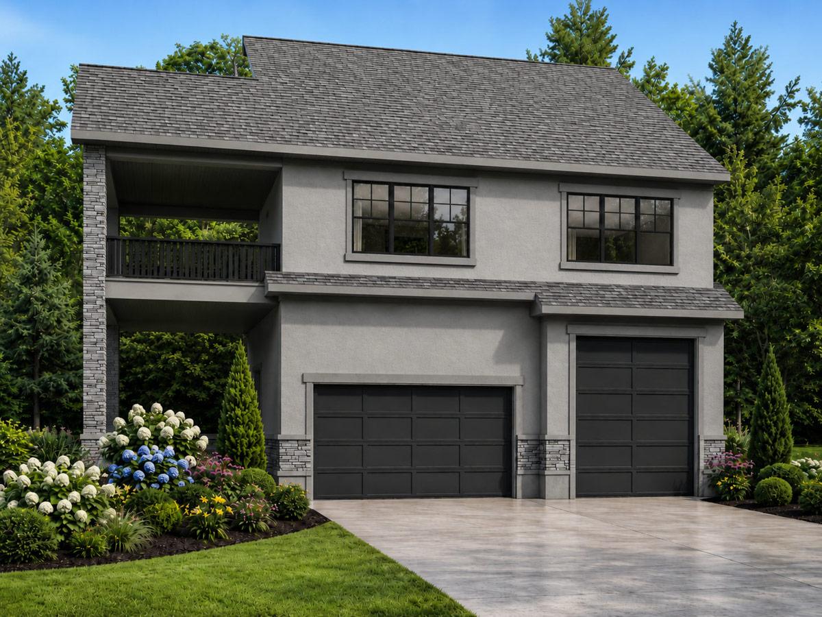 Plan 849121PGE: Traditional Lake Front Plan with Three-Car Garage and Upper Balcony - Image #2 - Craftsman, Farmhouse, Traditional, Vacation