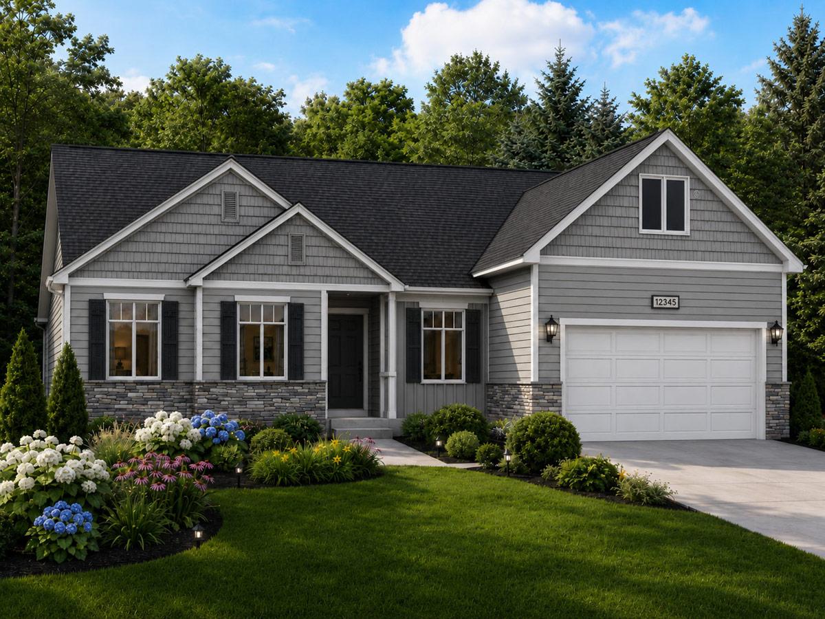 Plan 849128PGE: Craftsman House Plan with Three Bedrooms and Two-Car Garage - Image #2 - Country, Craftsman, Farmhouse, Traditional
