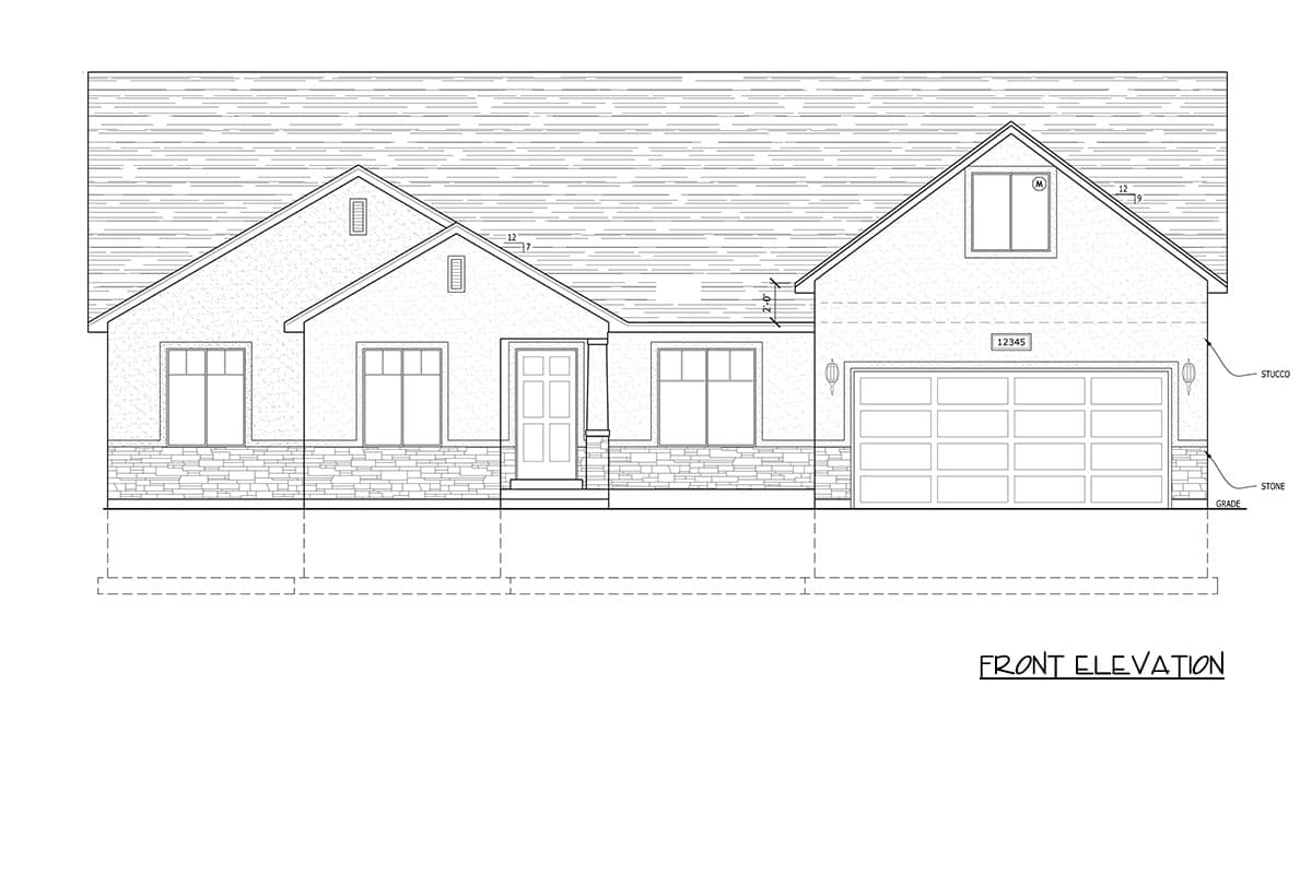 Plan 849128PGE: Craftsman House Plan with Three Bedrooms and Two-Car Garage - Image #3 - Country, Craftsman, Farmhouse, Traditional