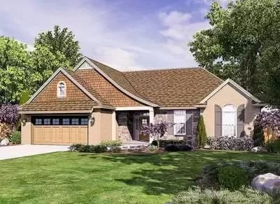 One-Level 3 Bedroom Home Plan