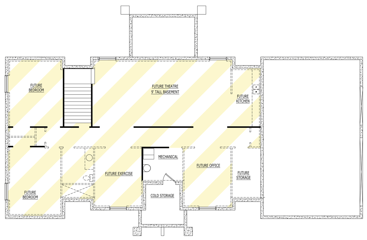 Plan 849129PGE: Traditional Ranch House Plan with 3 Bedrooms and 3-Car Garage - Floor Plan - Optionally Finished Basement - Country, Ranch, Traditional