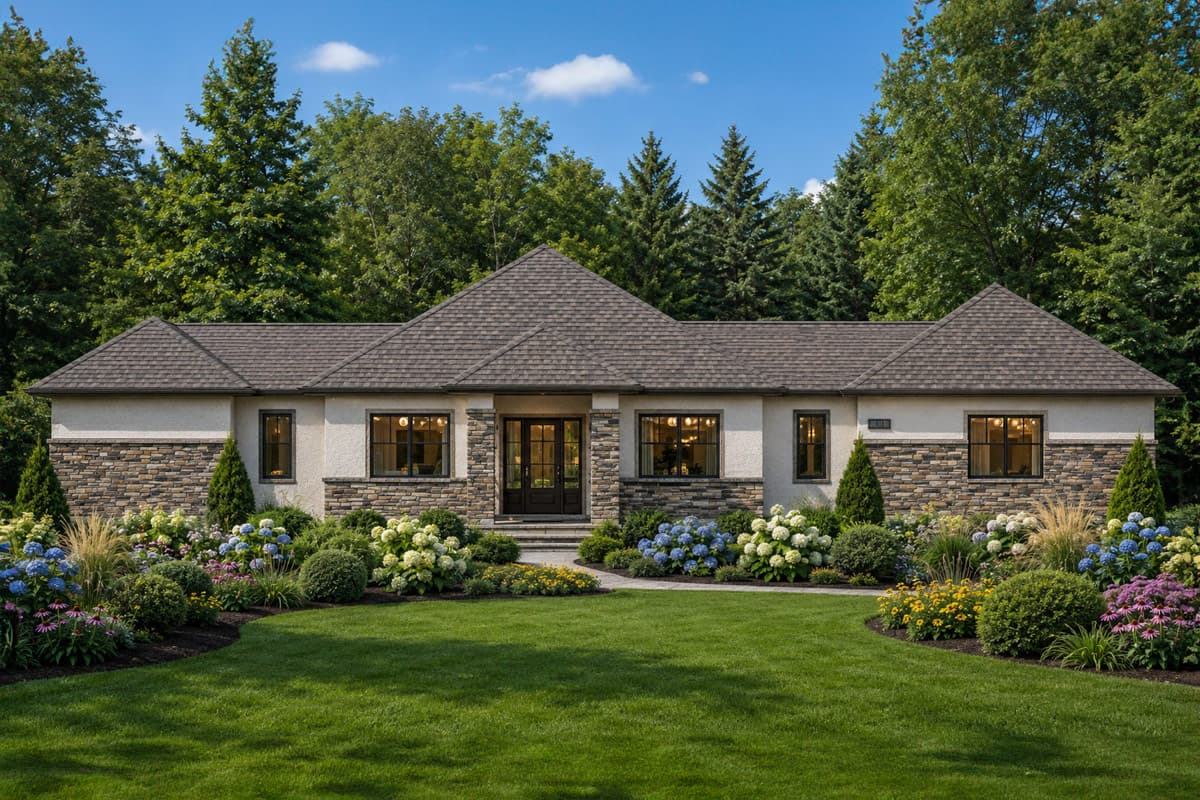 Plan image - 849130PGE:Prairie Style House Plan Featuring 3 Bedrooms and 4-Car Garage
