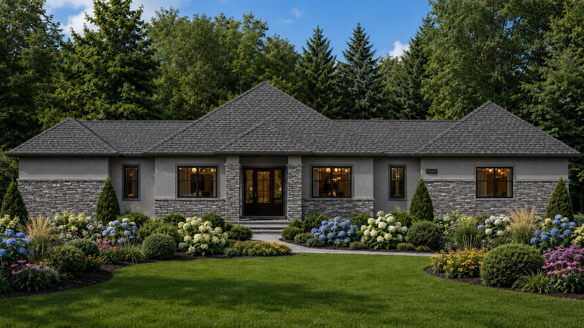 Plan 849130PGE: Prairie Style House Plan Featuring 3 Bedrooms and 4-Car Garage - Image #2 - Prairie, Ranch, Traditional