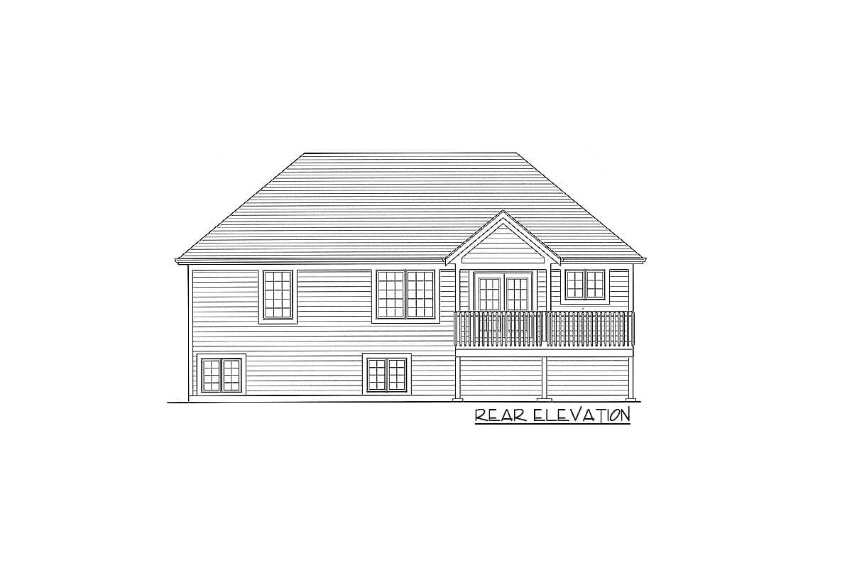 Plan 39197ST: Bi-Level Home Plan - 1389 Sq Ft - Image #4