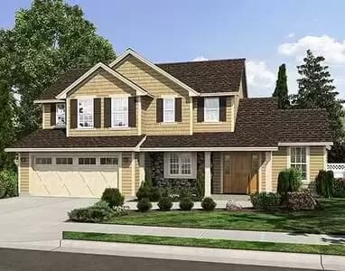 Traditional Two-Story Home Plan