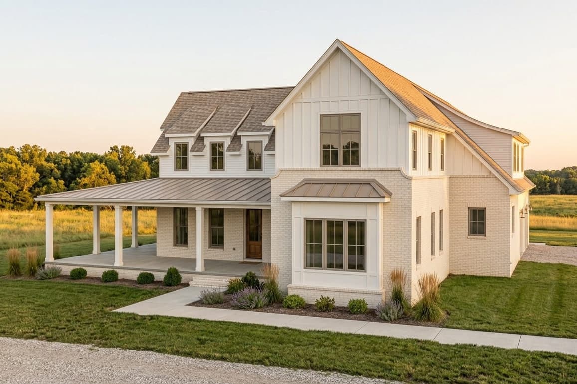Plan 930007TLR: Modern Farmhouse House Plan with 3 Bedrooms and Wraparound Porch - Image #2 - Modern Farmhouse, New American, Transitional
