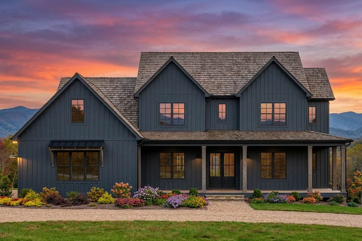 Plan 818213JSS: Modern Farmhouse House Plan with 4 Bedrooms and 3-Car Garage - Image #2 - Country, Craftsman, Farmhouse, Modern Farmhouse, New American