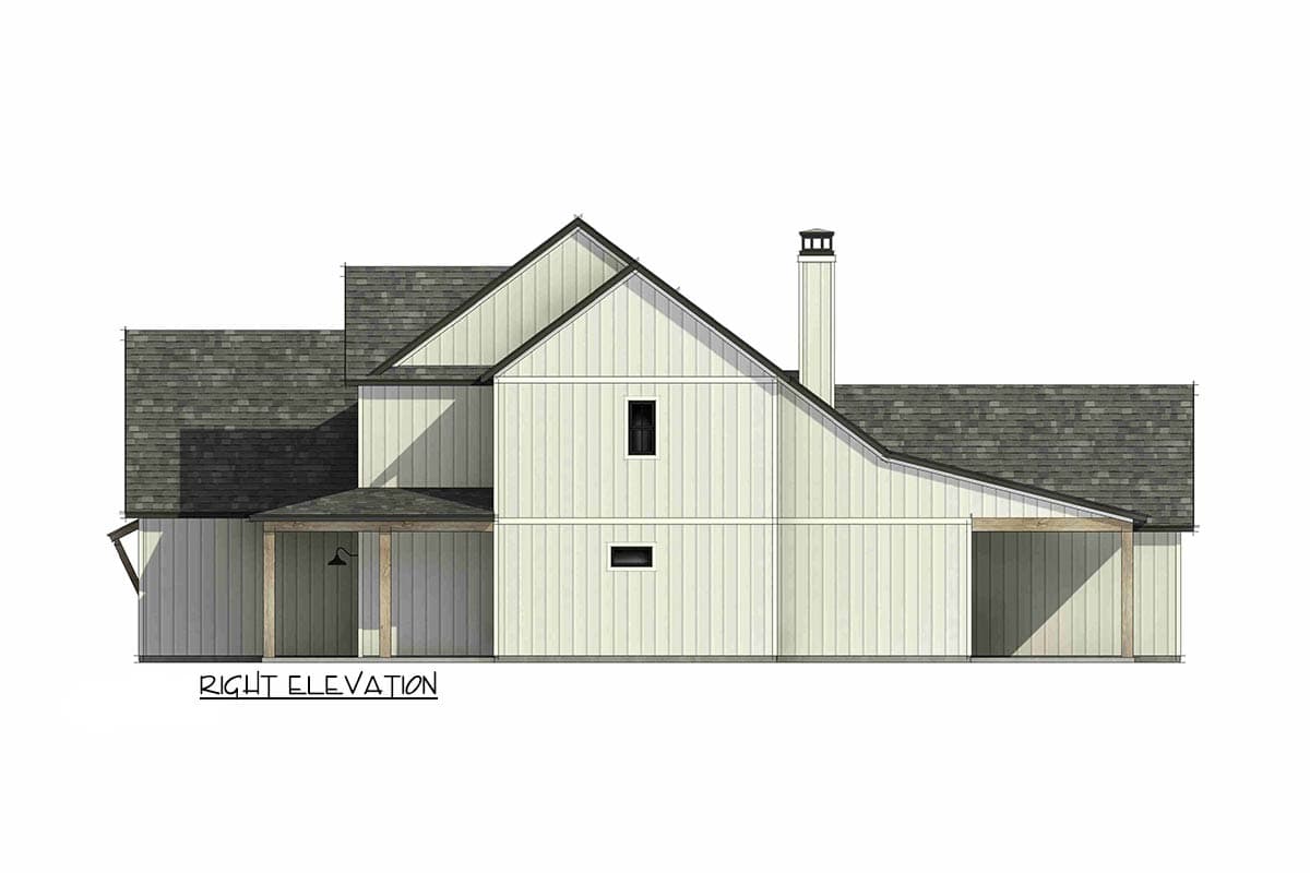 Plan 818213JSS: Modern Farmhouse House Plan with 4 Bedrooms and 3-Car Garage - Image #6 - Country, Craftsman, Farmhouse, Modern Farmhouse, New American