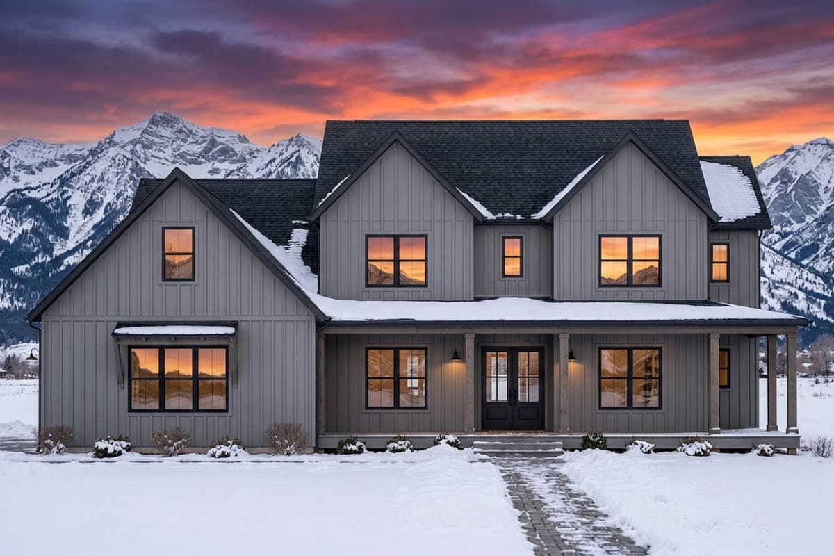 Plan 818213JSS: Modern Farmhouse House Plan with 4 Bedrooms and 3-Car Garage - Image #7 - Country, Craftsman, Farmhouse, Modern Farmhouse, New American