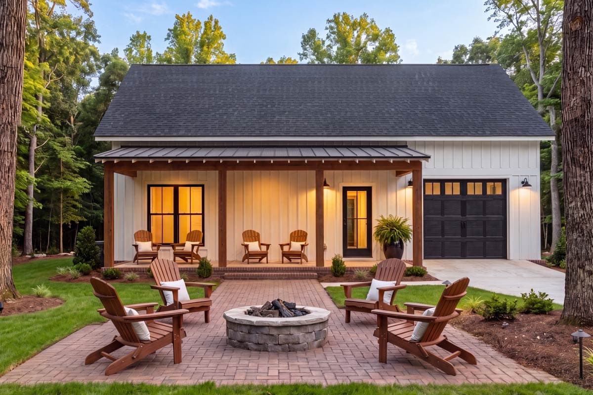 Plan 52053HZ: Charming Two-Bedroom Barndominium House Plan with Attached Tandem Garage - Image #5 - Barndominium, Country, Southern