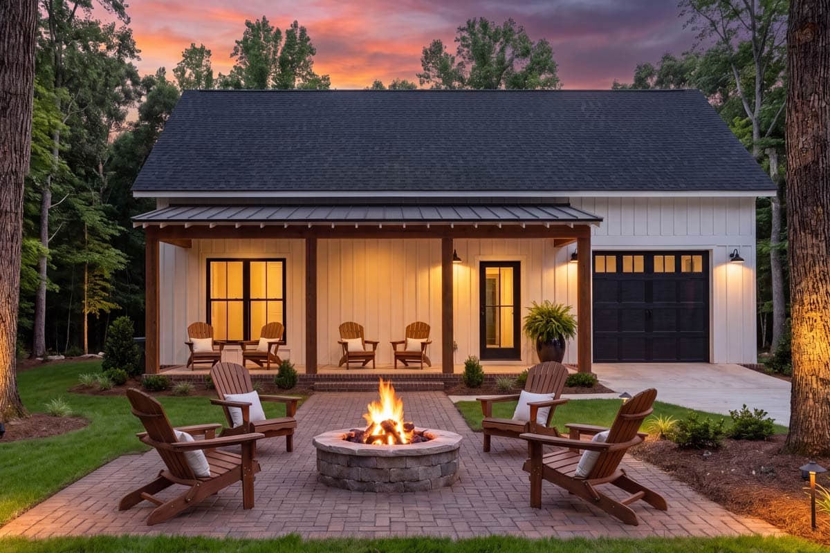 Plan 52053HZ: Charming Two-Bedroom Barndominium House Plan with Attached Tandem Garage - Image #6 - Barndominium, Country, Southern