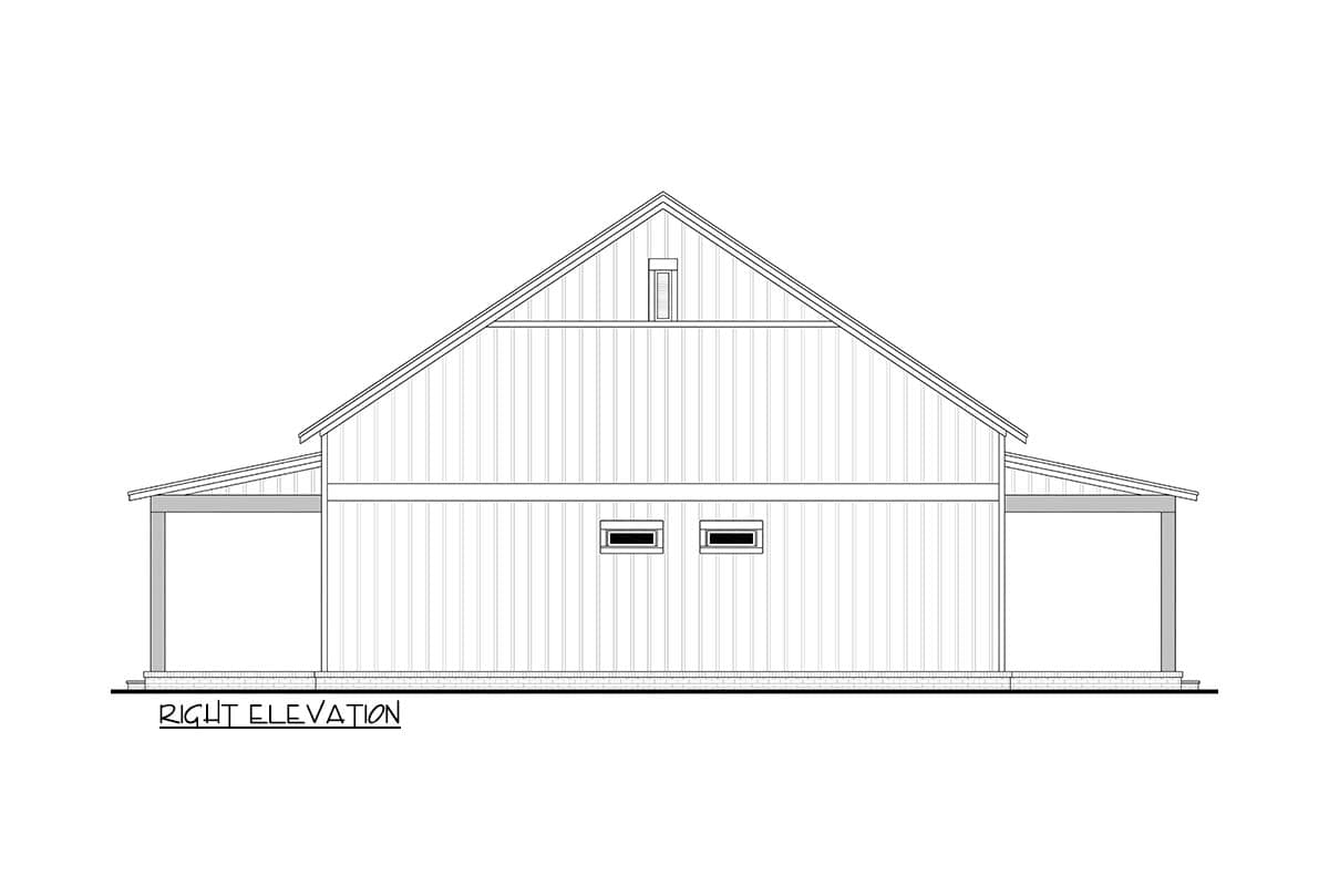 Plan 52053HZ: Charming Two-Bedroom Barndominium House Plan with Attached Tandem Garage - Image #10 - Barndominium, Country, Southern