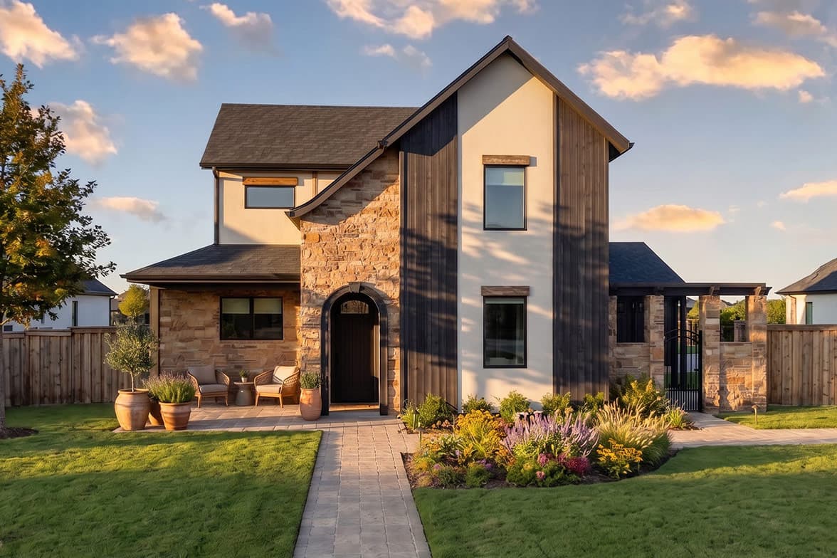 Modern Transitional House Plan with 3 Bedrooms and Main Level Suite