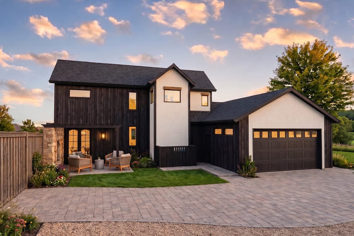 Plan 180029VNW: Modern Transitional House Plan with 3 Bedrooms and Main Level Suite - Image #3 - European, Modern, Modern Farmhouse, Transitional
