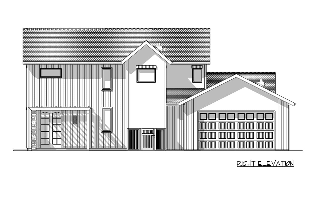 Plan 180029VNW: Modern Transitional House Plan with 3 Bedrooms and Main Level Suite - Image #24 - European, Modern, Modern Farmhouse, Transitional