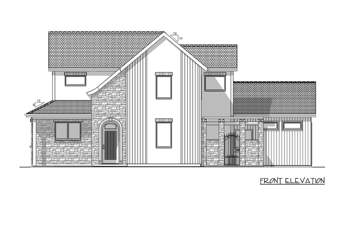 Plan 180029VNW: Modern Transitional House Plan with 3 Bedrooms and Main Level Suite - Image #21 - European, Modern, Modern Farmhouse, Transitional