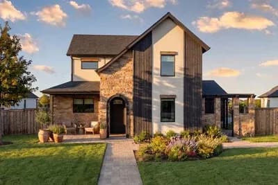 Modern Transitional House Plan with 3 Bedrooms and Main Level Suite