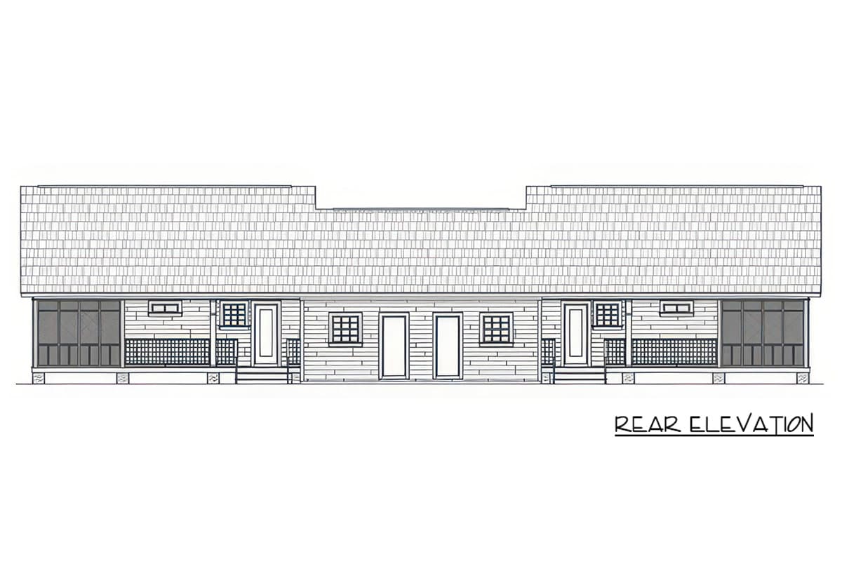 Plan 51393MM: Charming Country Style Multi-Family House Plan with Private Porches - Image #2 - Country, Farmhouse, Traditional