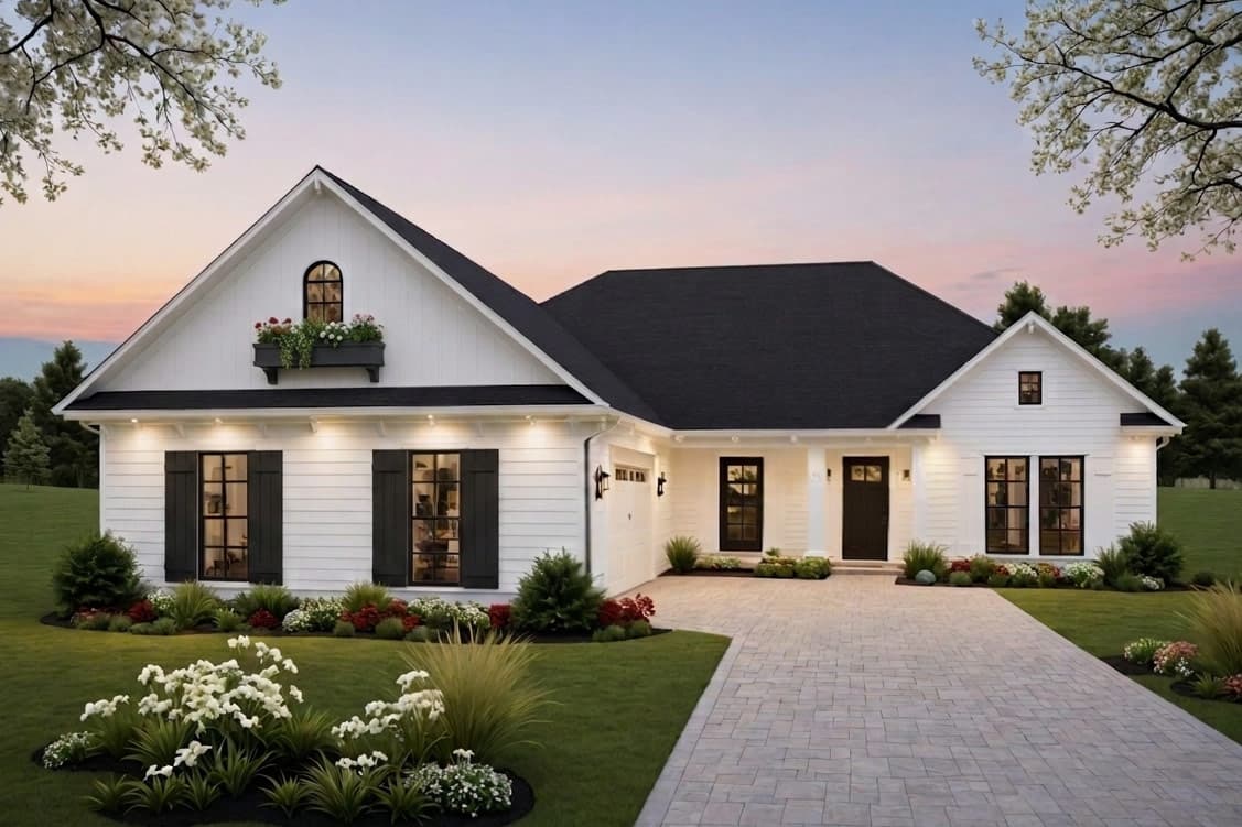 Plan image - 51394MM:Modern Farmhouse House Plan with 3 Bedrooms and 2-Car Garage