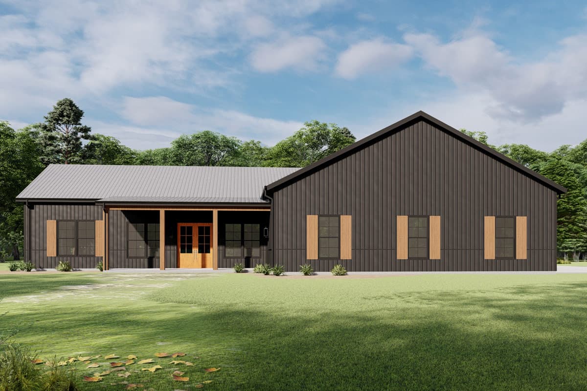 Plan image - 777077MTL:Modern Barndominium House Plan with 3-Car RV Garage and Workshop