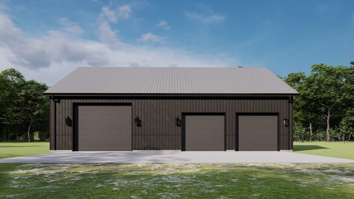 Plan 777077MTL: Modern Barndominium House Plan with 3-Car RV Garage and Workshop - Image #3 - Barndominium, Country, Modern Farmhouse