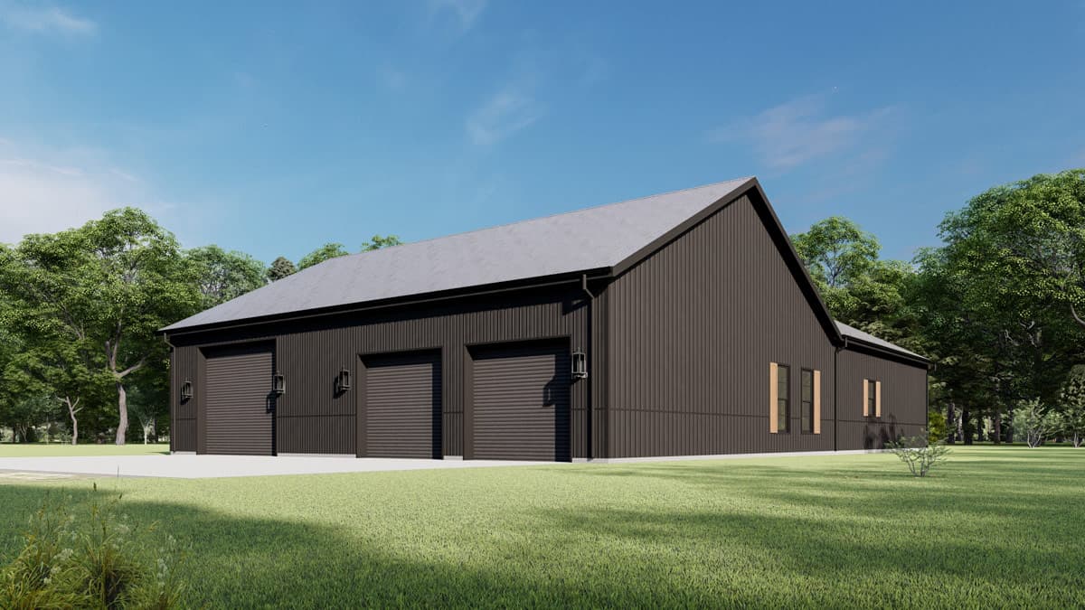 Plan 777077MTL: Modern Barndominium House Plan with 3-Car RV Garage and Workshop - Image #4 - Barndominium, Country, Modern Farmhouse