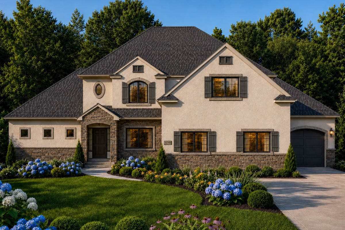 Plan image - 849135PGE:Traditional Craftsman House Plan with Five Bedrooms and Three-Car Garage
