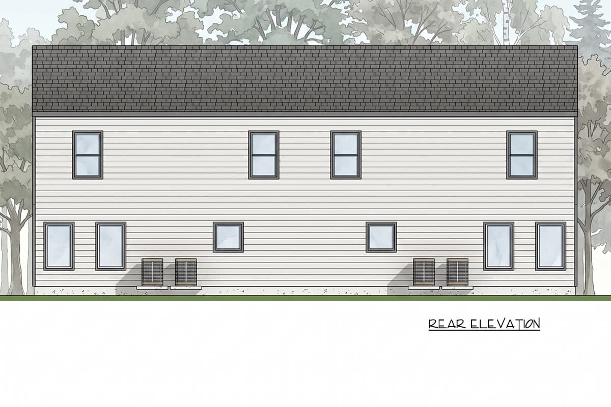 Plan 100376GHR: Transitional Farmhouse Multifamily Plan with Distinct Residential Units - Image #3 - Modern Farmhouse, Transitional