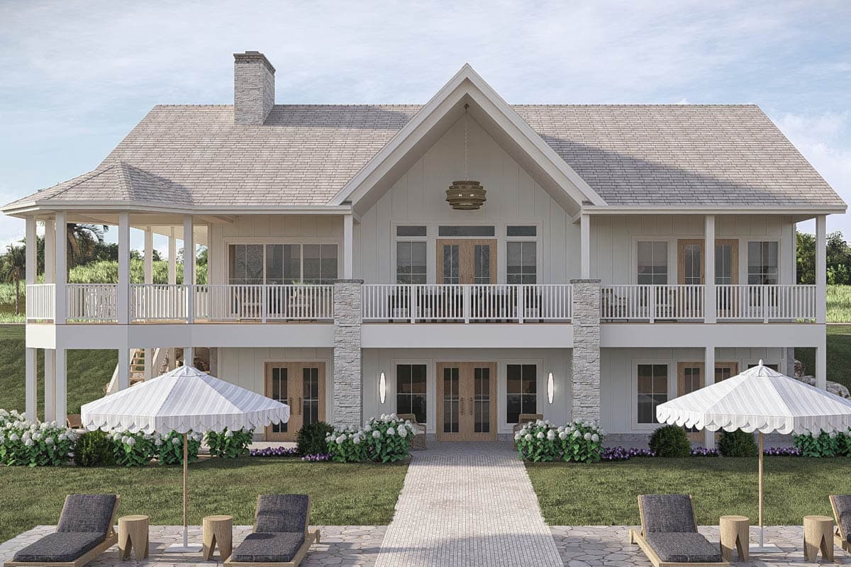 Plan 623660DJ: Charming Beach Cottage House Plan with Wraparound Porch and Two Bedrooms - Image #6 - Beach, Cottage, Country