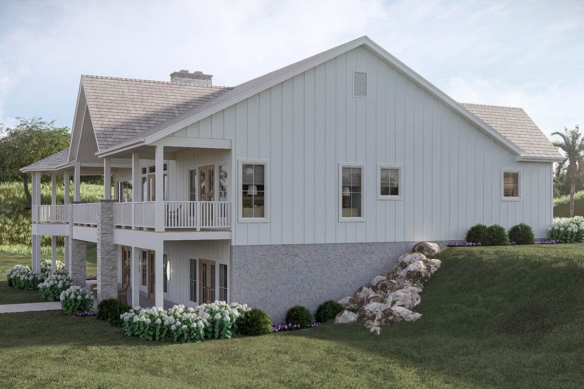 Plan 623660DJ: Charming Beach Cottage House Plan with Wraparound Porch and Two Bedrooms - Image #8 - Beach, Cottage, Country