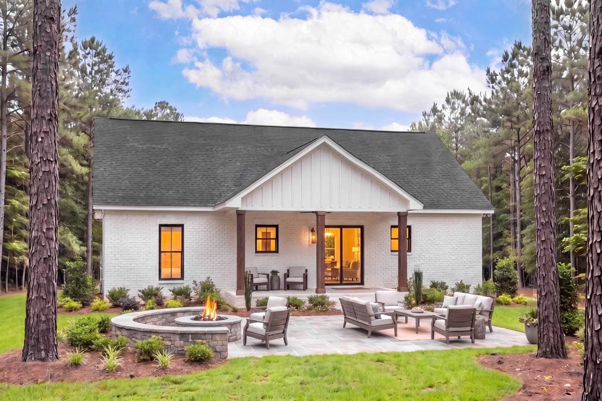 Plan 52054HZ: Charming 1,128 Square Foot Modern Farmhouse House Plan with Three Bedrooms - Image #12 - Country, Modern Farmhouse, Traditional