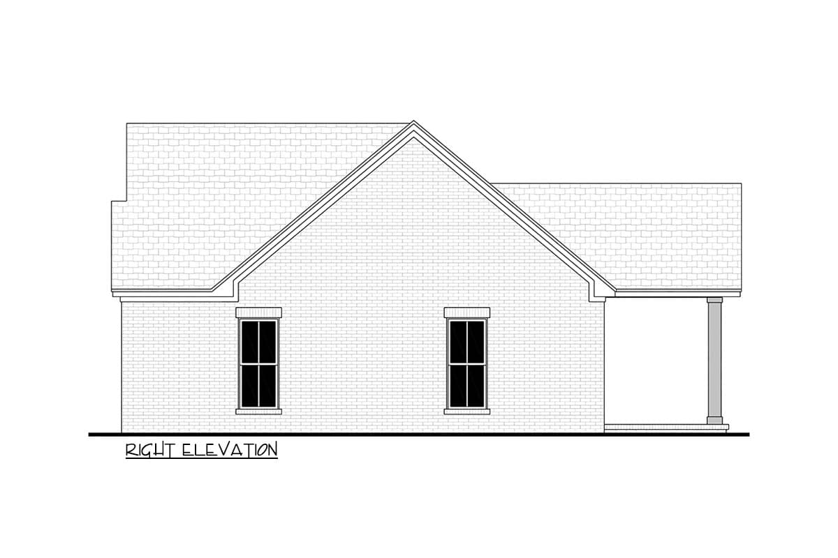 Plan 52054HZ: Charming 1,128 Square Foot Modern Farmhouse House Plan with Three Bedrooms - Image #16 - Country, Modern Farmhouse, Traditional
