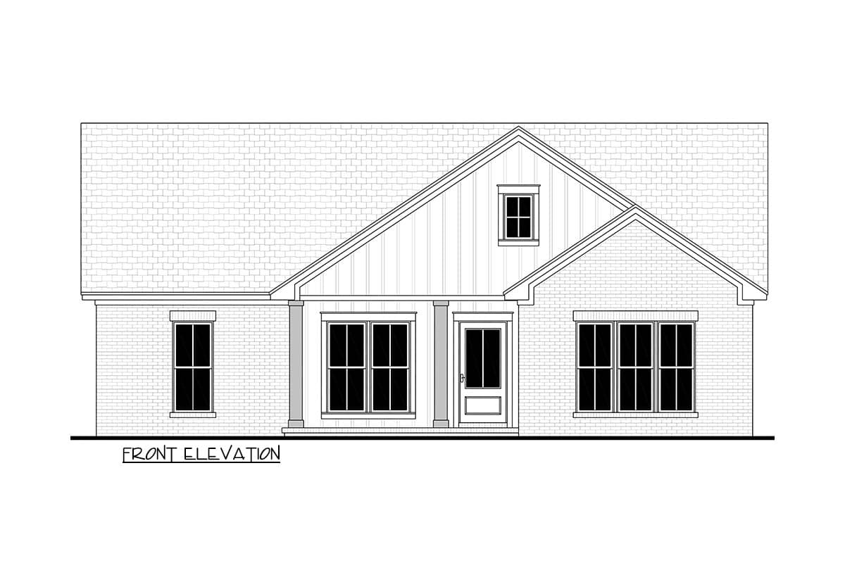 Plan 52054HZ: Charming 1,128 Square Foot Modern Farmhouse House Plan with Three Bedrooms - Image #13 - Country, Modern Farmhouse, Traditional