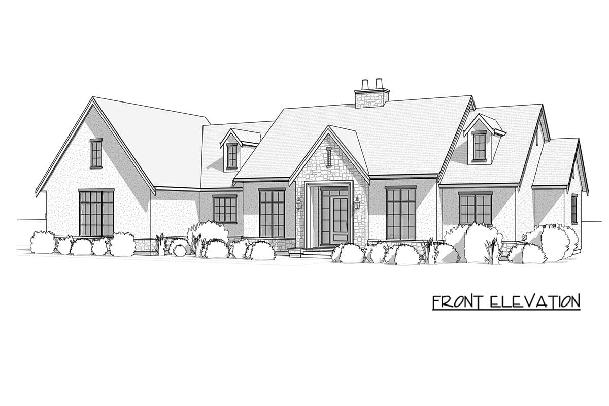 Plan 270134AF: European Style House Plan with 3 Bedrooms and Vaulted Ceilings - Image #2 - European, Traditional