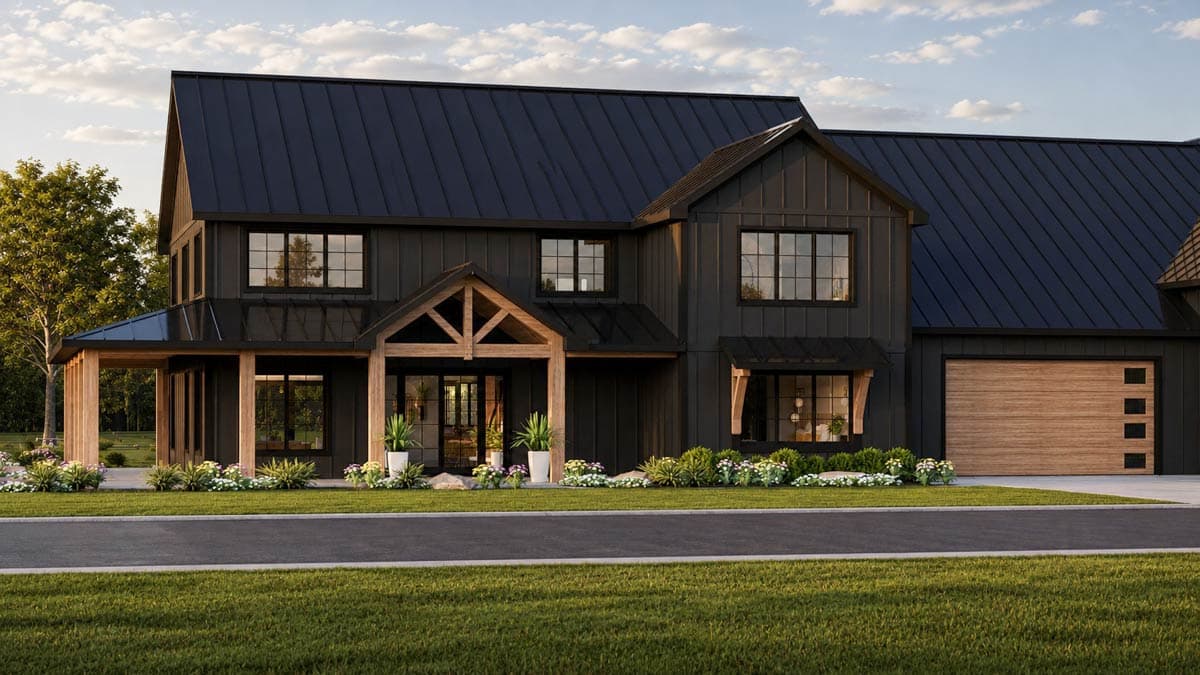 Plan 135453GRA: Modern Barndominium House Plan with 6-Car Garage and Indoor Sport Court - Image #6 - Barndominium, Modern Farmhouse, New American, Traditional